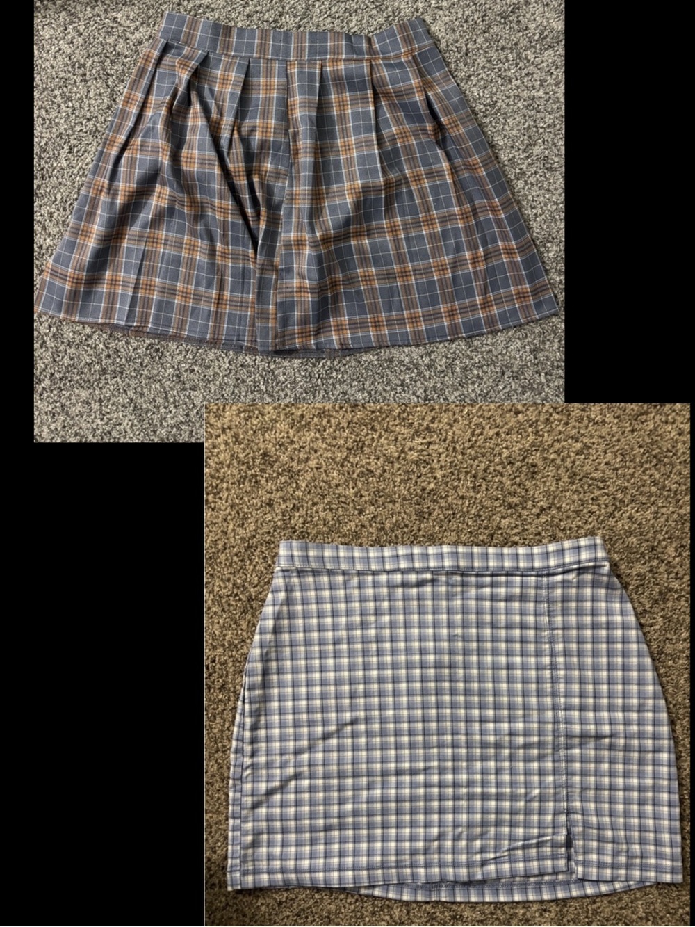 Plaid Mini Skirts - 2 Pack